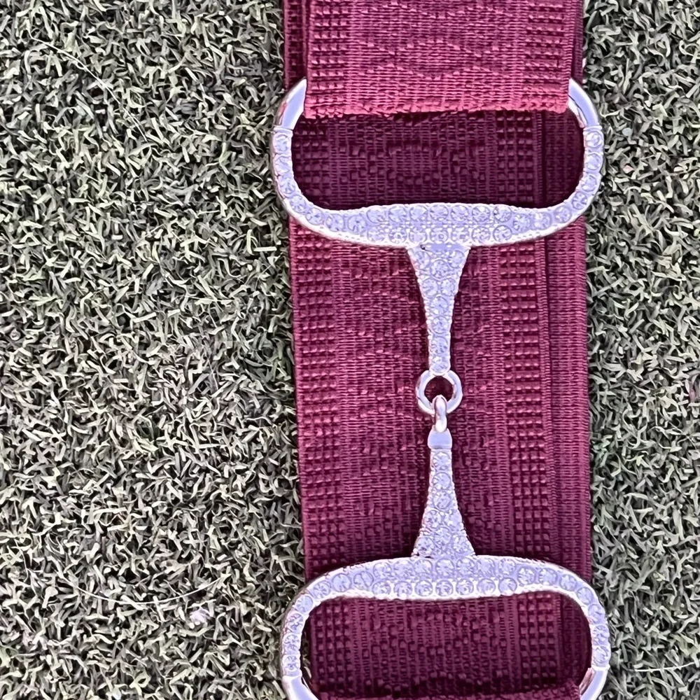 2” Purple Sparkle Equestrian horse Snaffle Bit Belt Elastic One Size Fits A…